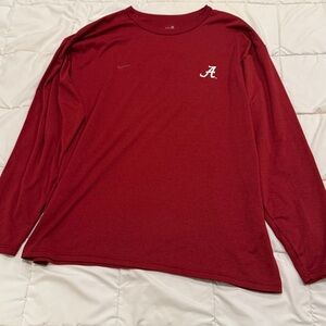 Nike Team Issued Alabama Crimson Tide Dri‑Fit Long Sleeve Tee Size XL